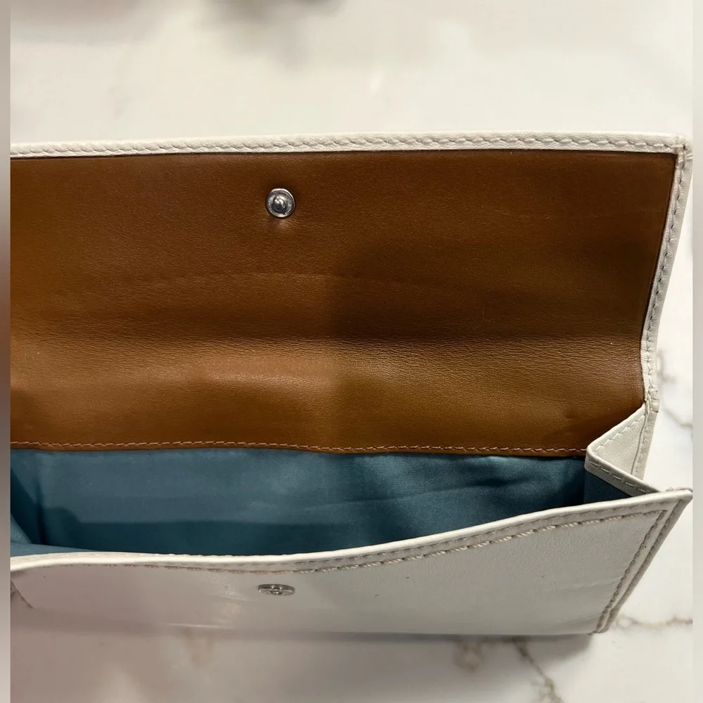 Coach White Leather Continental Wallet